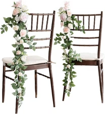 Ling's Moment 10pcs Wedding Chair Decorations Aisle Floral Swag Artificial Pew 