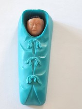 Vintage Native American Dolls, 1950s St. Labre Indian School Hard Plastic Toy