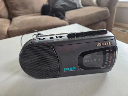 AIWA RM-P3W Radio Cassette Recorder Player Mini Boombox  TESTED works great