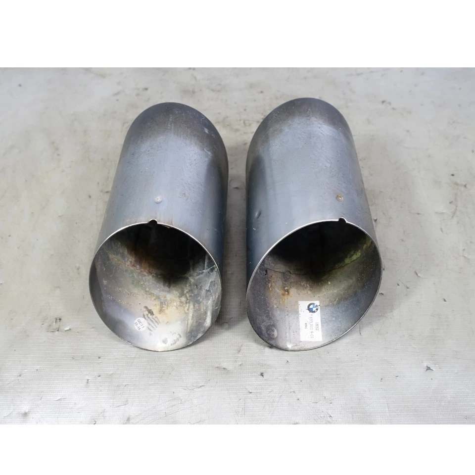 2014-2018 BMW F15 X5 35i 35d Exhaust Tailpipe Muffler Tips Pair Chrome OEM - Image 4 of 4