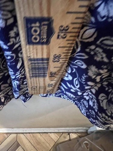 Garnet Hill Damen Marineblau Blumen Kleid V-Ausschnitt Kurzarm Taschen Größe 14 - Bild 11 von 11