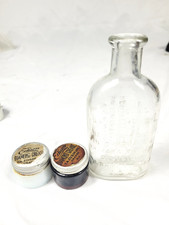 Antique lot Edison Diamond Grease And Battery Bottles Phonograph Accessories