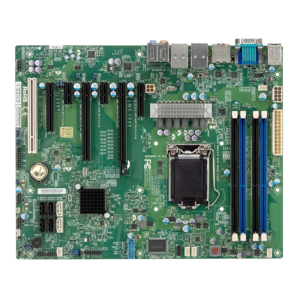 Motherboard Supermicro X9sae-v Rev:1.01a LG1155 DDR3 ATX - Image 2 of 2