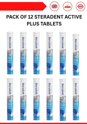 12 x Steradent Active Plus Zahnersatzreinigungstabletten - 30 Stück Portofrei