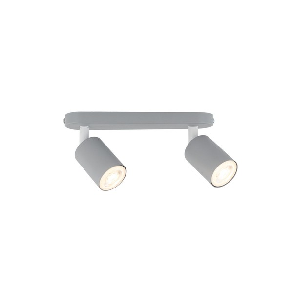 Kinderzimmerlampe Deckenstrahler Grau L: 35 Cm Klein Schwenkbar Metall 2X GU10-image