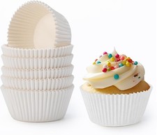 Mini Cupcake Liners 500 pcs White Mini Muffin Liners, Food Grade,Greaseproof