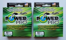2 roll Lot Power Pro Spectra Braided Line 150 yds Moss Green 50lb Test 