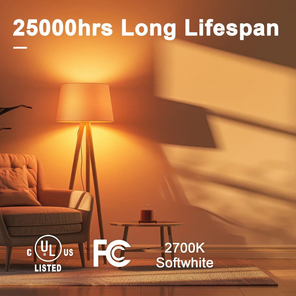 4/6/12 PACK Dimmable LED Flood Lights BR30 Bulbs 2700K Soft White 65W Equivalent - Image 3 of 4