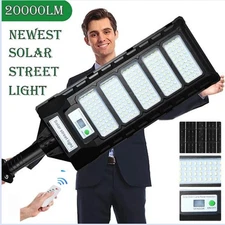 8000W Commercial Solar Street Lights Outdoor Dusk to Dawn Super Bright Road Lamp