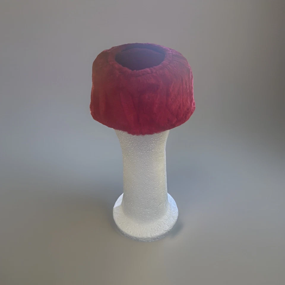 Sombrero para mujer vintage imitación piel de conejo rojo/terciopelo/arcos/moda, iglesia, estilo aleta” Foto 2 de 4