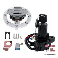 Ignition Switch Lock Gas Cap Cover Fuel Gas Cap Key Set Replacement for Yamaha