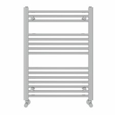 Straight Bathroom Heated Towel Rail Rad Radiator Centre Heating Chrome White