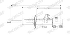 1x Stoßdämpfer MONROE ORIGINAL (Gas Technology) G7929 für NISSAN MICRA 5 K14 LPG