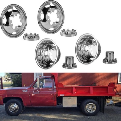 4pcs 16'' Dually 8 Lug 4 Hand Hole Wheel Simulators For 2001-2007 Chevy GMC 3500