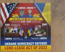 LIBERIA. 2022. UKRAINE DEMOCRACY DEFENSE LEND-LEASE ACT OF 2022. 1200$.