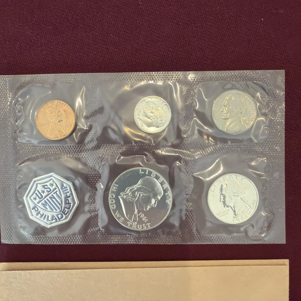 1961 Silver Proof U.S. Mint Set w/OGP & Cello Sealed Coins. - Image 4 of 4