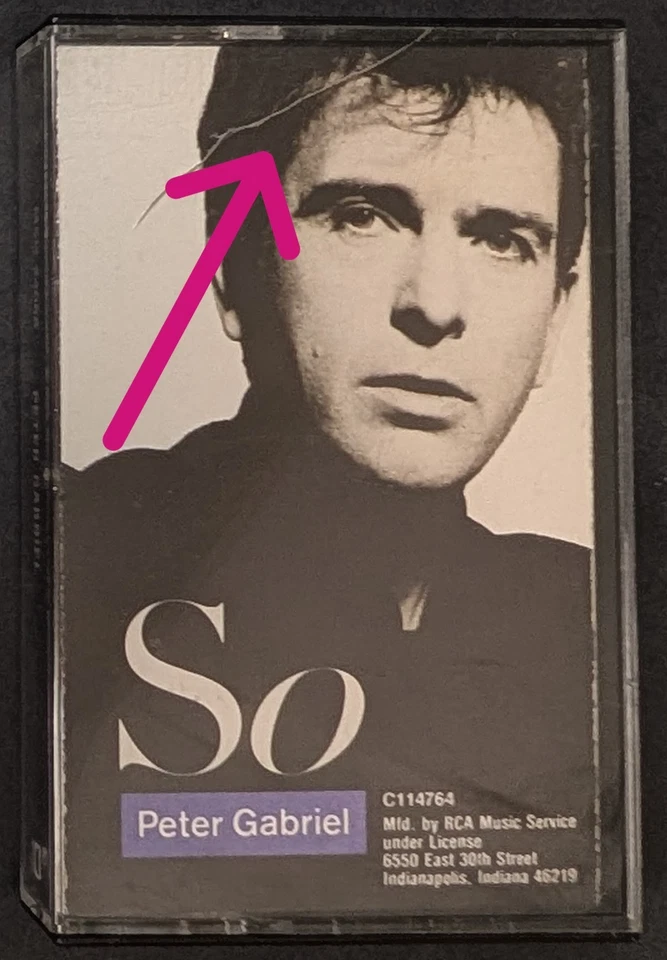 Peter Gabriel So Cassette 1986 Club Edition RCA Music Services Vintage Foto 2 de 4