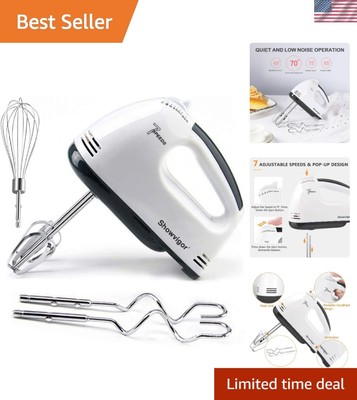 Compact Handheld Mixer - 7 Speed Electric Whisk with Turbo Boost & Eject Button