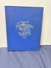 Vintage Rare Cram's New Century Atlas of the World Indexed George F. Cram 1898