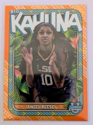 Angel Reese 2024 Bowman Chrome Big Kahuna Orange 13/25. LSU Tigers WNBA