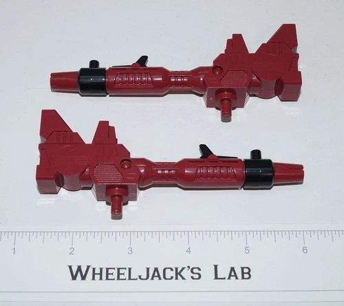 Metroplex Six-Gun Red Leg Guns Pair 1985 Vintage G1 Transformers Action Figure