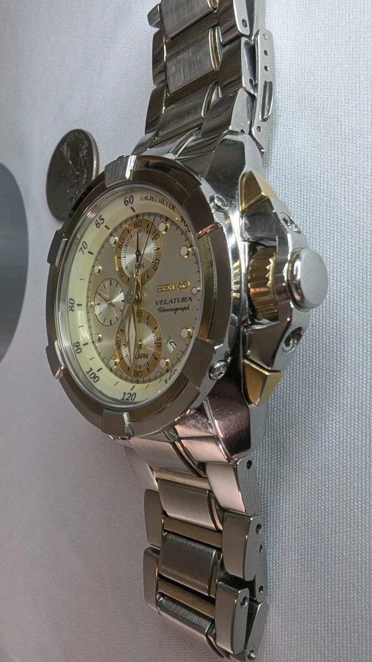 Seiko Velatura Men's 7T62-0HD0 Quartz Chronograph - image 2 of 4