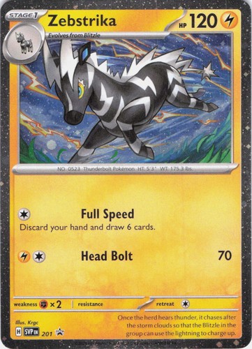 Zebstrika Scarlet & Violet Promos 201 Cosmos Holo Pokemon TCG NM