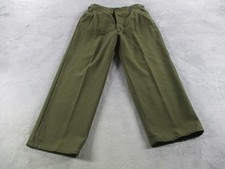 Vintage US Army Pants Mens Medium Olive Green Wool Field Trousers OG108 50s