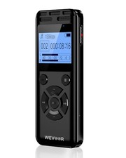 Digital Voice Recorder with Noise Reduction, 1536Kbps HD Stereo, Metal 64GB