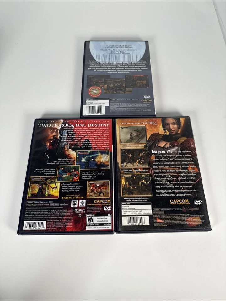 Onimusha 1 2 3 PS2 лот / Sony PlayStation 2 игры полный CIB - Изображение 2 из 4