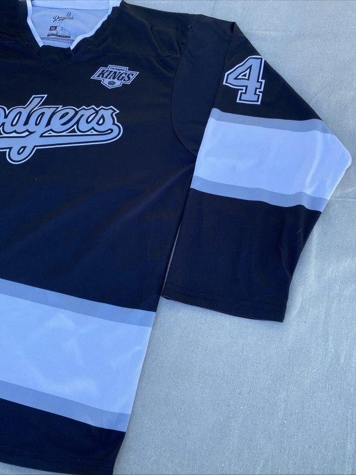 Camiseta deportiva MLB Los Angeles #24 Dodgers LA Kings Night Hockey Stadium RARA para hombre XL Foto 3 de 4