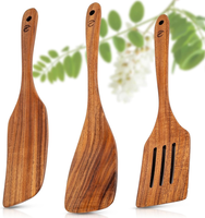 Pfannenwender Holz - 3-Teiliges KüChenhelfer Set Aus Akazienholz