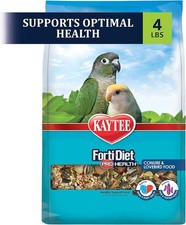 Kaytee Forti-diet Pro Health Conure and Lovebird Pet Bird Food, 4lb Bird Seeds