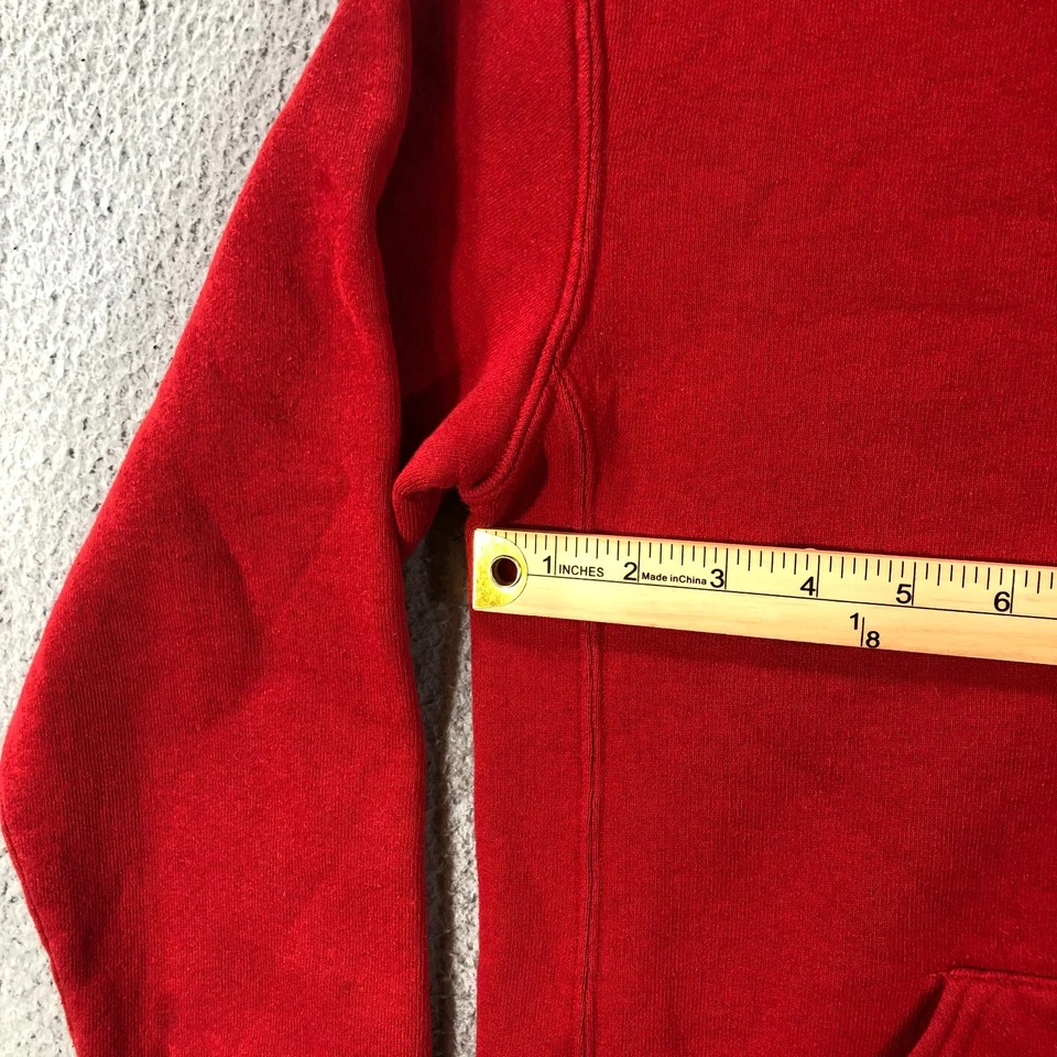 vtg russell hoodie sweatshirt youth XL red blank pockets - Image 2 of 4
