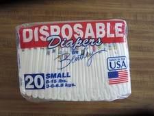 Vintage Bentley Disposable Diapers Plastic RARE USA Made