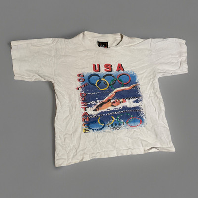   Vintage JCPenney Swimming Olympic Shirt Boys M (5-6) Rare Collectible!  