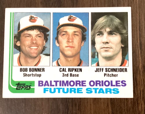 Cal Ripken Jr. 1982 Topps #21 Orioles Future Stars RC Rookie Card #21 EX/NM