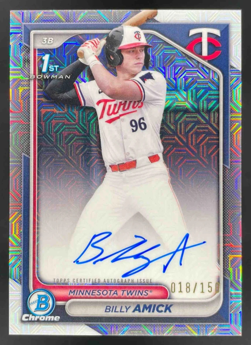 2024 Bowman Draft Chrome HTA Choice Refractor #CPA-BA Billy Amick RC Auto /150