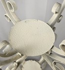 Vintage White Wrought Iron 3 Tiered Plant Stand Curled Topiary Style Round 46" — photo 9