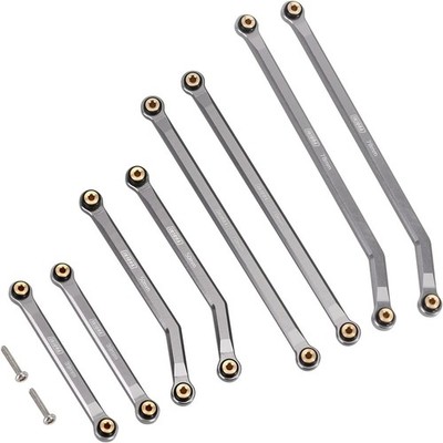 INJORA High Clearance Front 4 Links Set for SCX24 Gladiator Dodge 1/24, Grey 