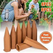 4/8 pack Terracotta Plant Watering Stakes Automatic Self-Watering Garden Spikes