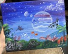 Original 11”x14” Pandora Inspired Shimmering Acrylic Painting on canvas — photo 2
