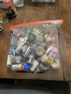 Warhammer 40 K mix of Citadel Vallejo and Turbo Paint.notes. S12 43 Paints
