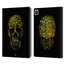 SKULLS IN ANIMAL PRINTS LEATHER BOOK WALLET CASE FOR APPLE iPAD AND APPLE PENCIL