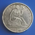 1861 O Silver, Seated Liberty Half Dollar VF