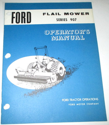 Ford Series 907 Flail Mower Operators Owners Manual SE-8656-D ORIGINAL!