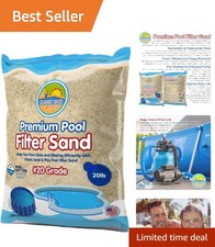 20 lbs Pool Filter Sand - Clump Resistant for Above Inground Pools