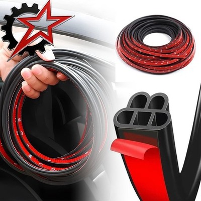 Universal Car Door Rubber Weather Seal Hollow Strip Weatherstrip 16FT 5M L-Shape