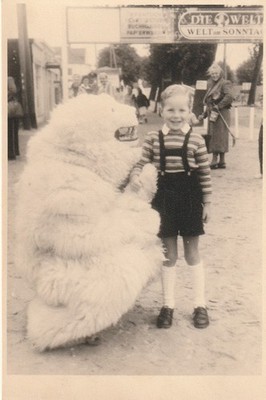 Photo Pretty Boy with Polar Bear Costume Humanized Snapshot-7