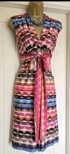 Phase Eight Tie Front Geo cocktail party Occasion dress size 12